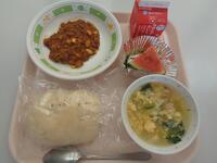 米粉フォカッチャ・大豆入りドライカレー・小玉すいか等
