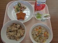 【七夕献立】枝豆コロッケ・そうめん汁等